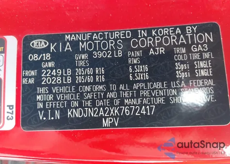 2019 Kia Soul from USA, damaged, VIN KNDJN2A2XK7672417